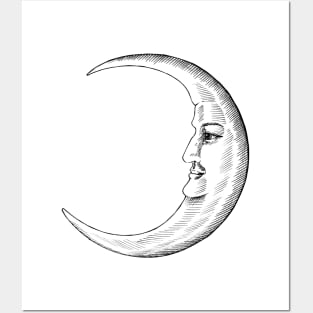 Moon Face Posters and Art